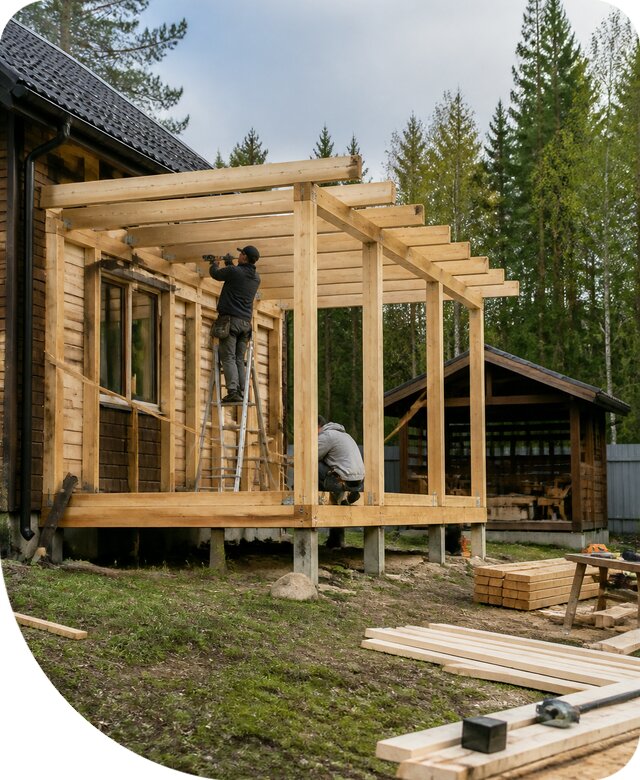 Строительство пристроек и построек на участке в Первоуральске